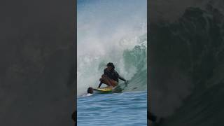 Ellie Akana looking for some shade on her long board surf surfer surfgirl surfergirl hawaii [upl. by Napas]