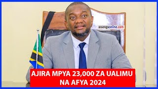 TAMISEMI AJIRA MPYA 23000 ZA WALIMU NA AFYA 2024 ZATANGAZWA NA WAZIRI MCHENGERWA [upl. by Nomolas800]