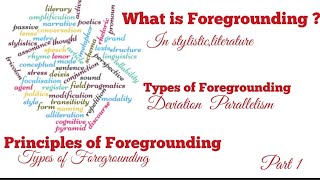 What is Foregrounding Foregrounding in literature and stylistic  Foregrounding in linguistics [upl. by Accber]