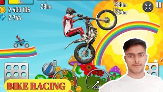 Hill climb racing game play on moon 🌙Walkthrough [upl. by Airlia313]