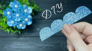 How to make Glitter Flowers DIY Foam Sheet Craft Ideas [upl. by Analaf884]