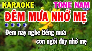 Karaoke Đêm Mưa Nhớ Mẹ Tone Nam Nhạc Sống Beat Hay Nhất  Kho Nhạc Karaoke [upl. by Nolyat]