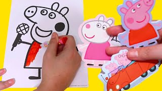 Family Fun Activities for Kids Coloring Peppa Pig Pages 💖 Sniffycat [upl. by Craddock730]