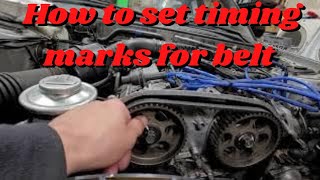 1986 Toyota cressida how to set timing marks for belt [upl. by Sadonia]