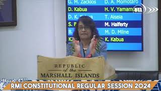 Amata enters RMI inauguration January 2024 Marshall Islands National Telecommunications Authority [upl. by Binni]