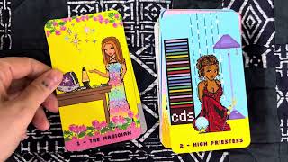 Dollz Tarot by Molly Soda flip thru 🌈💗✨ [upl. by Lehacim]