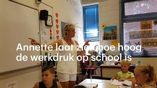 Annette laat zien hoe hoog de werkdruk op school is  RTL NIEUWS [upl. by Allisirp948]