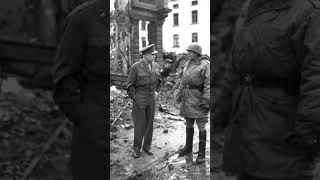 General Dwight Eisenhower amp General George Patton in Belgium 1944 ytshort ww2 general [upl. by Dragon]