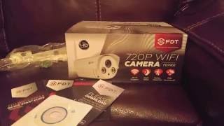 Review FDT Waterproof Outdoor P2P Wifi Security Camera  Plug amp Play wPhone App [upl. by Nybor]