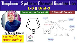 Thiophene  Synthesis Chemical Reactions amp Use  L6 Unit3 POC III [upl. by Odnumde]