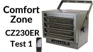 Comfort Zone Heater CZ230ER 240v 7500w Shuts Off Before Reaching Temperature [upl. by Cacilie]