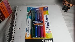 Erasable Gel Pens Frixion Erasable Color Gel Pens Review [upl. by Eerrehs]