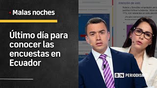 Empate técnico entre González y Noboa  Durán militarizado  Malas Noches  BN Periodismo [upl. by Pomfrey]