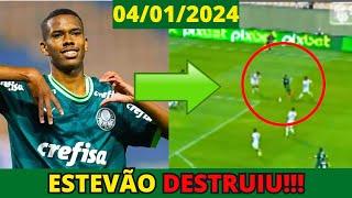 ESTEVÃO JOGA MUITO EM EM SUA ESTREIA NA COPINHA 2024  PALMEIRAS 7X0 QUEIMADENSE  04012024 [upl. by Anitsyrc]