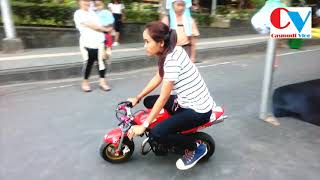 SEPEDA MOTOR MINI 50CC PAKAI MESIN PEMOTONG RUMPUT [upl. by Anelas]