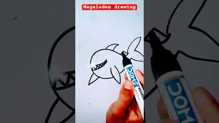 How to draw Megalodon drawing for kids kidsdrawing howtodraw shorts ​⁠ PalakEducationArts [upl. by Diarmit]