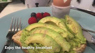 Avocado on toast with egghealthy breakfast [upl. by Marney528]