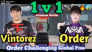 Faze Vintorez Vs Nv Order 1v1 TDM Pubg • Vintorez PoV • Order Vs Global Pros in Close Range Part2a [upl. by Havelock691]