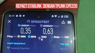 NEMBAK WIFI STARLINK PAKAI TPLINK CPE220 175MNGOS NGOSAN [upl. by Brag]