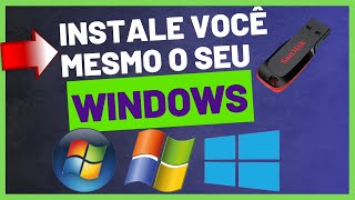 COMO INSTALAR O WINDOWS NO PC OU NOTEBOOK PELO PENDRIVE [upl. by Shuping]