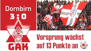 GAK ⚽️ Dornbin 3  0 souveräner Sieg und Ausbau Tabellenführung [upl. by Enillebyam]