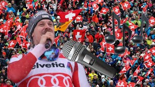 Manuel Feller singt mit Fans in Adelboden😂🙈 World‘s Ultras [upl. by Nihahs]