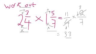 Multiplying Mixed Frac KS2 MATHS SATS KS3 GCSE 91 Maths Higher and Foundation OCR AQA EDEXCEL gcse [upl. by Teteak]