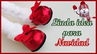 HERMOSA IDEA PARA NAVIDAD CON RECICLAJE  Manualidades navideñas para vender  Christmas crafts [upl. by Obidiah]