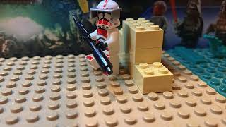 Clone trooper fires Lego Star Wars stop Motion [upl. by Seugirdor215]