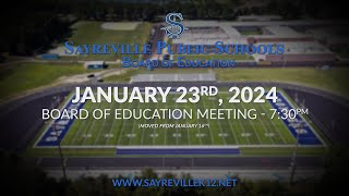 Sayreville Board of Education Meeting  012324 [upl. by Redneval]