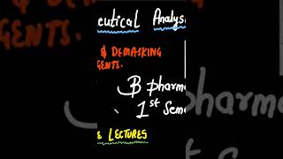 FREE B PHARMACY 1ST SEMESTER LECTURES ✅pharmacychemistry bpharmacy1stsem bpharmacy freelecture [upl. by Apple]