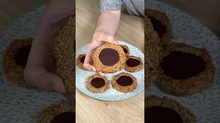 GALLETAS CON 3 INGREDIENTES 🤤 galletassaludables [upl. by Eugine]