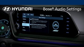 Bose® Audio Settings  Hyundai [upl. by Grannie]