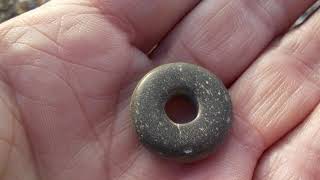 Correction Dec 22 2019 Steatite stone necklace bead LateWoodland period Nov 14 2019 part one [upl. by Attiuqal733]