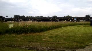 Union Pacific tank car train Chouteau Oklahoma [upl. by Enomyar]