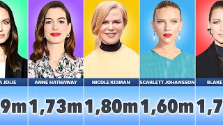 Height Comparison of Hollywood Actresses  Shortest to Tallest [upl. by Procter43]