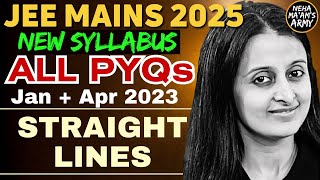 JEE 2025 STRAIGHT LINES  ALL PYQs for JEE MAINS JANAPR 2023 EASIEST SOLUTIONS  NEHA AGRAWAL [upl. by Richarda]