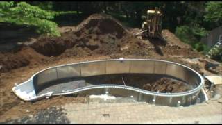 Swimming Pool Construction Time Lapse [upl. by Letnuhs]