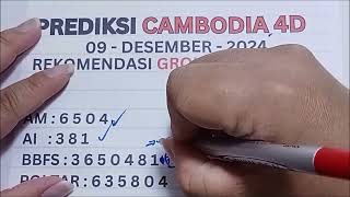 PREDIKSI CAMBODIA HARI INI 9 DESEMBER 2024  BOCORAN TOGEL CAMBODIA HARI INI  RUMUS CAMBODIA JITU [upl. by Jay]