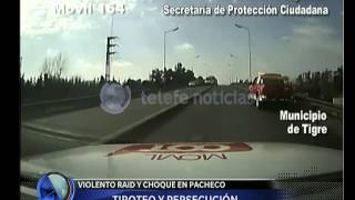 Tiroteo y persecución en Pacheco  Telefe Noticias [upl. by Ynobe661]