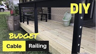 CHEAP amp EASY DIY Cable Deck Railing [upl. by Moshell]