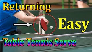 Đỡ Giao Bóng 1  Giao Phủi Cực Xoáy Returning Table Tennis Serve Easy [upl. by Vernita]