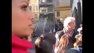 Albano reagisce uno scherzo e schiaffeggia una donna [upl. by Anoval]