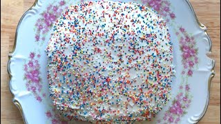 HOW TO MAKE AIR FRYER CAKE  GLUTEN FREE SPRINKLE CAKE IN AIR FRYER [upl. by Rochell]