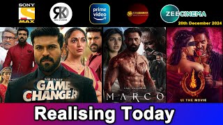 5 New South Hindi Dubbed Movies Releasing Today  Game Changer Movie  20th December 2024 [upl. by Wilburt]