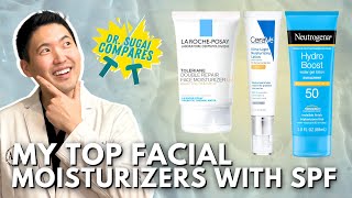 My Top 6 Facial Moisturizers with SPF  Dermatologist Compares [upl. by Ryter]