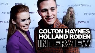 Colton Haynes amp Holland Roden Talk Fashion Cute Friendship amp More [upl. by Atinev171]