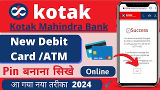 Kotak Mahindra Bank ATM pin kaise banaye  how to generate kotak debit card pin [upl. by Anehc]