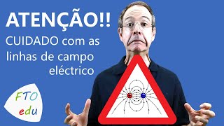 Eletromagnetismo  CUIDADO com as linhas de campo eletrico ⚡⚡ não cometa mais este erro  FTOedu [upl. by Edrei]