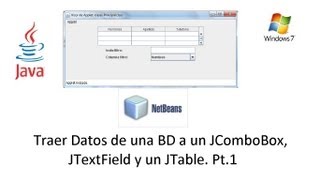 JAVA  Traer datos desde una BD a un control JComboBox JTable y JTable Pt1 [upl. by Anehta]